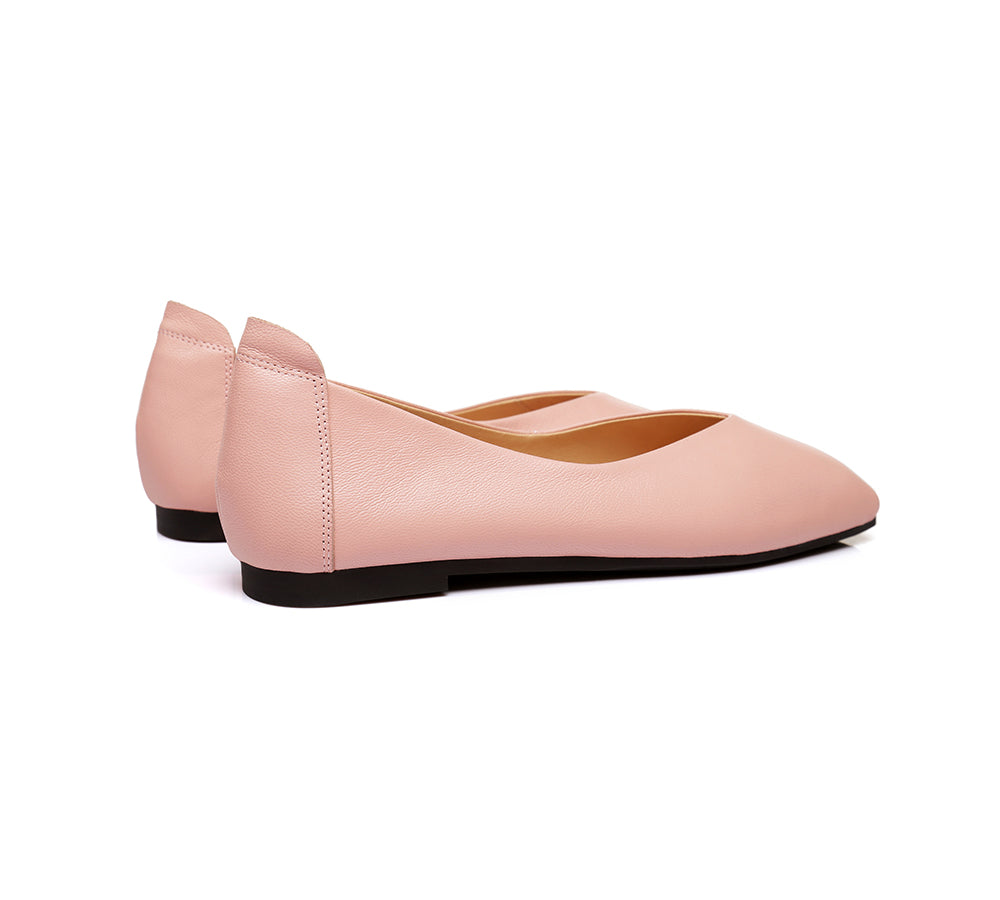 Flats - AS UGG Women Leather Ballet Flats Linda