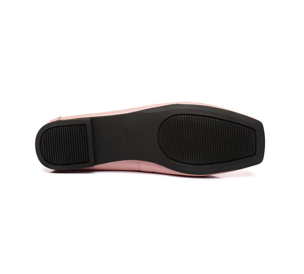 Flats - AS UGG Women Leather Ballet Flats Linda