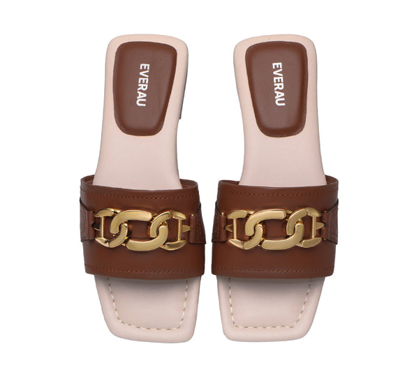 Flats - Open Toe Leather Flat Sandals Women Chela