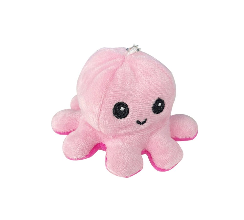 Flip Octopus Plush Key Chain Small - Pink/Dark Pink - One Size - Uggoutlet