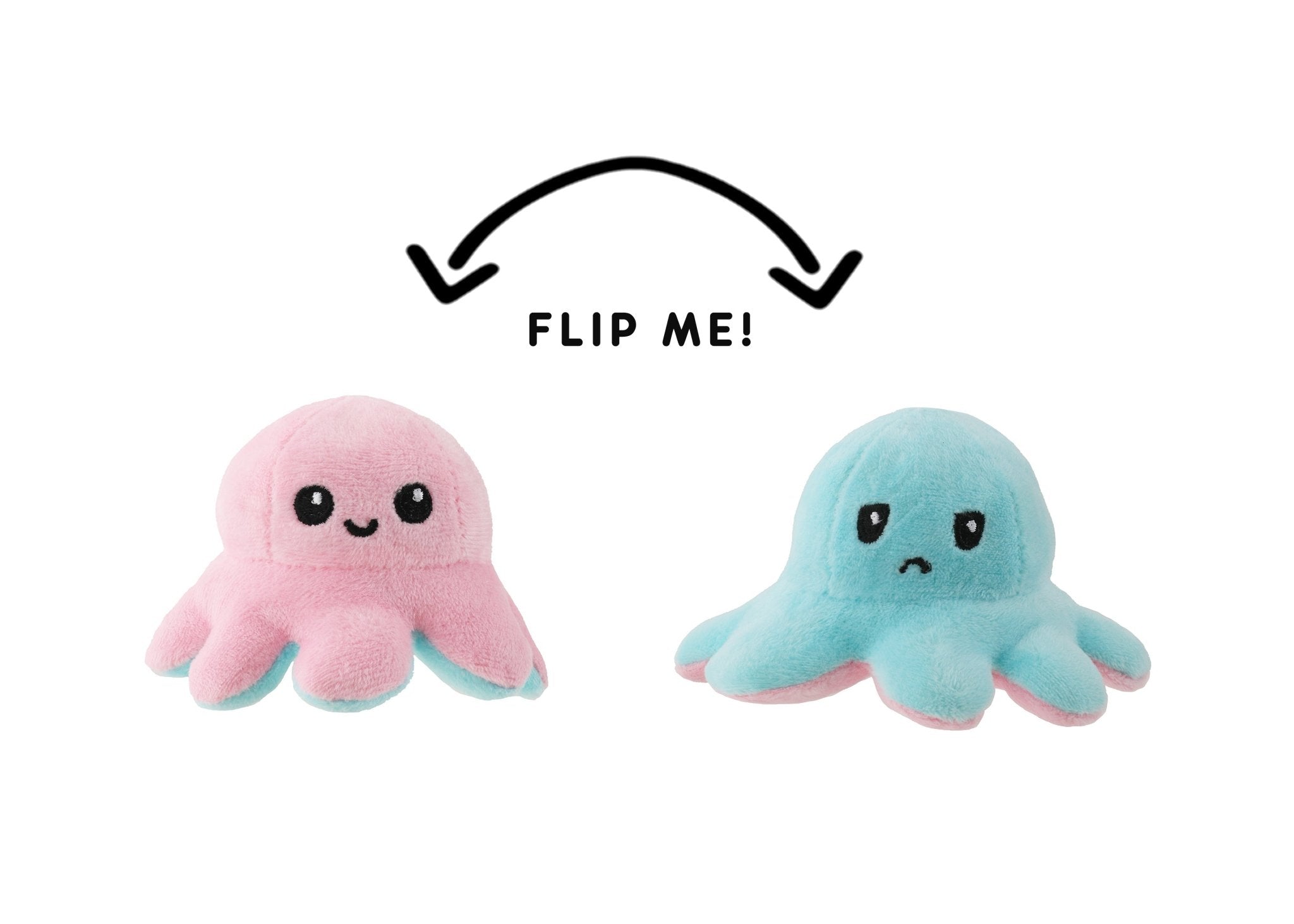 Flip Octopus Plush Key Chain Small - Pink/light Blue - One Size - Uggoutlet
