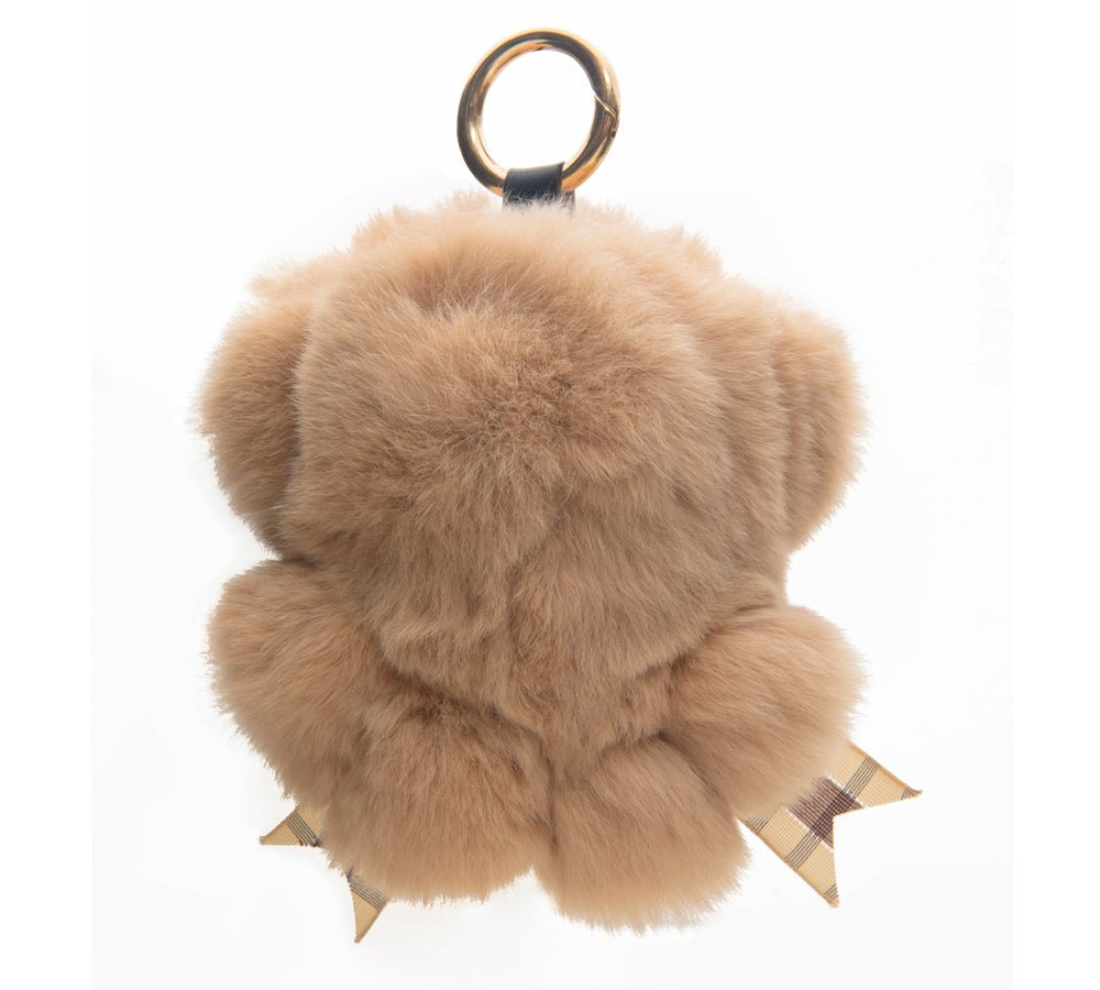 Fluffy Bear Keyring - Accessories - Brown - One Size - Uggoutlet