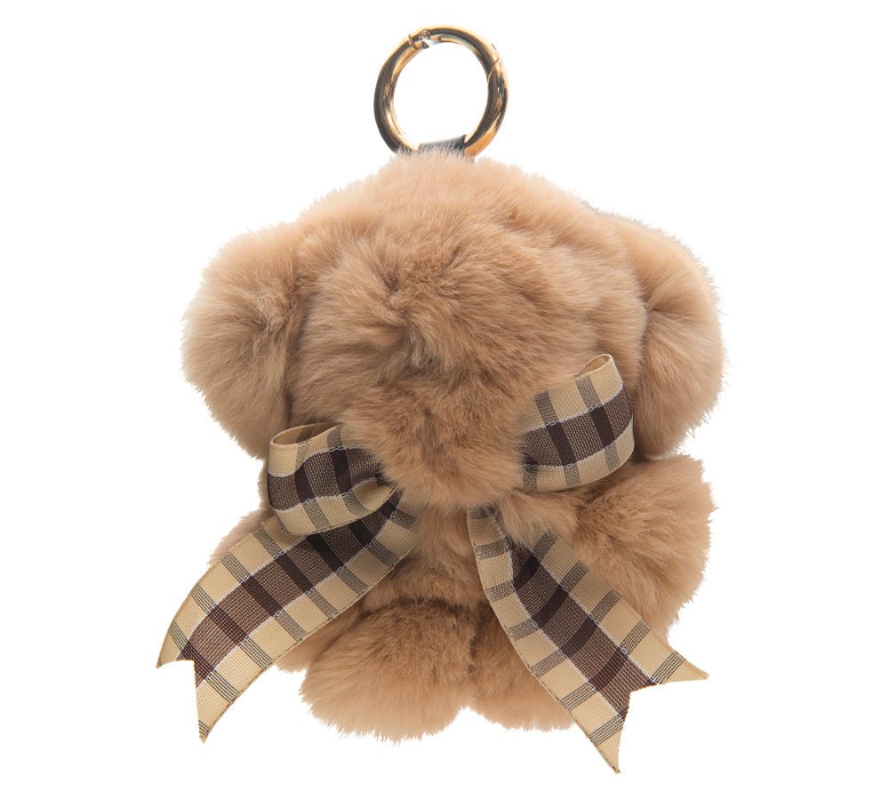 Fluffy Bear Keyring - Accessories - Brown - One Size - Uggoutlet
