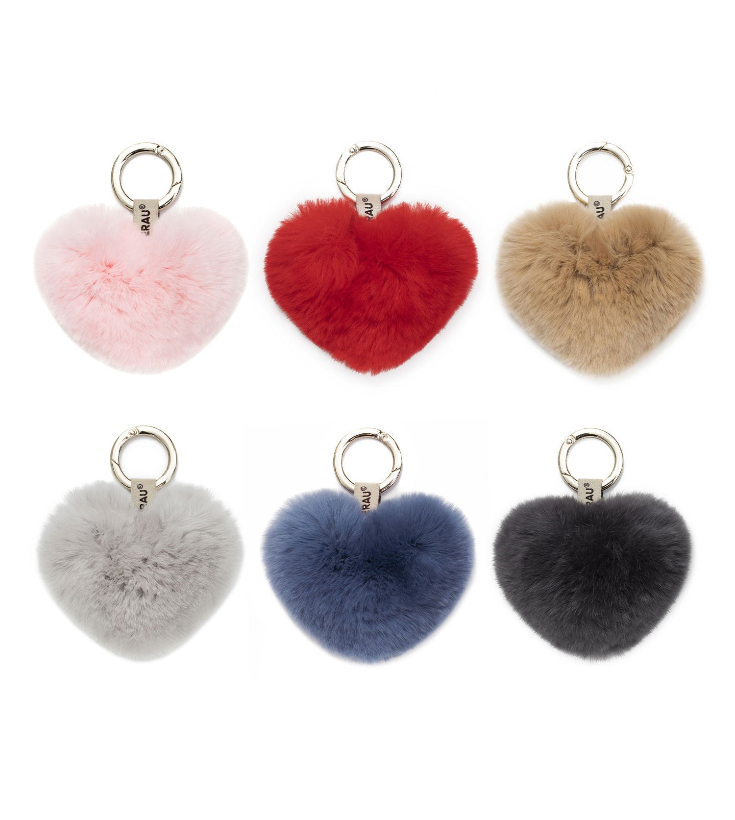 Fluffy Candy Heart Keyring - Accessories - Blue - One Size - Uggoutlet