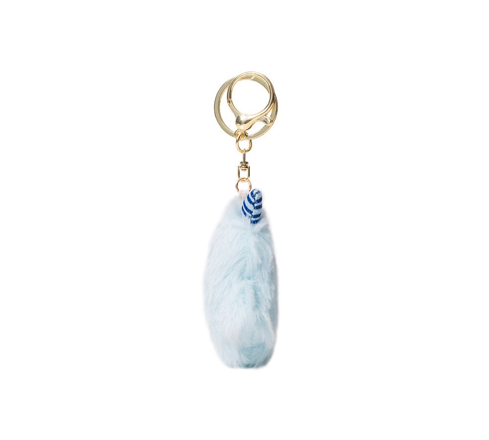 Fluffy Cute Cylin Keyring - keyring - Blue - One Size - Uggoutlet