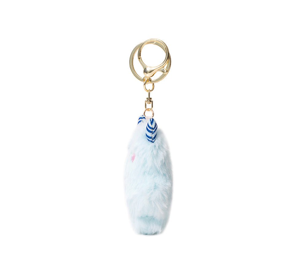Fluffy Cute Cylin Keyring - keyring - Blue - One Size - Uggoutlet