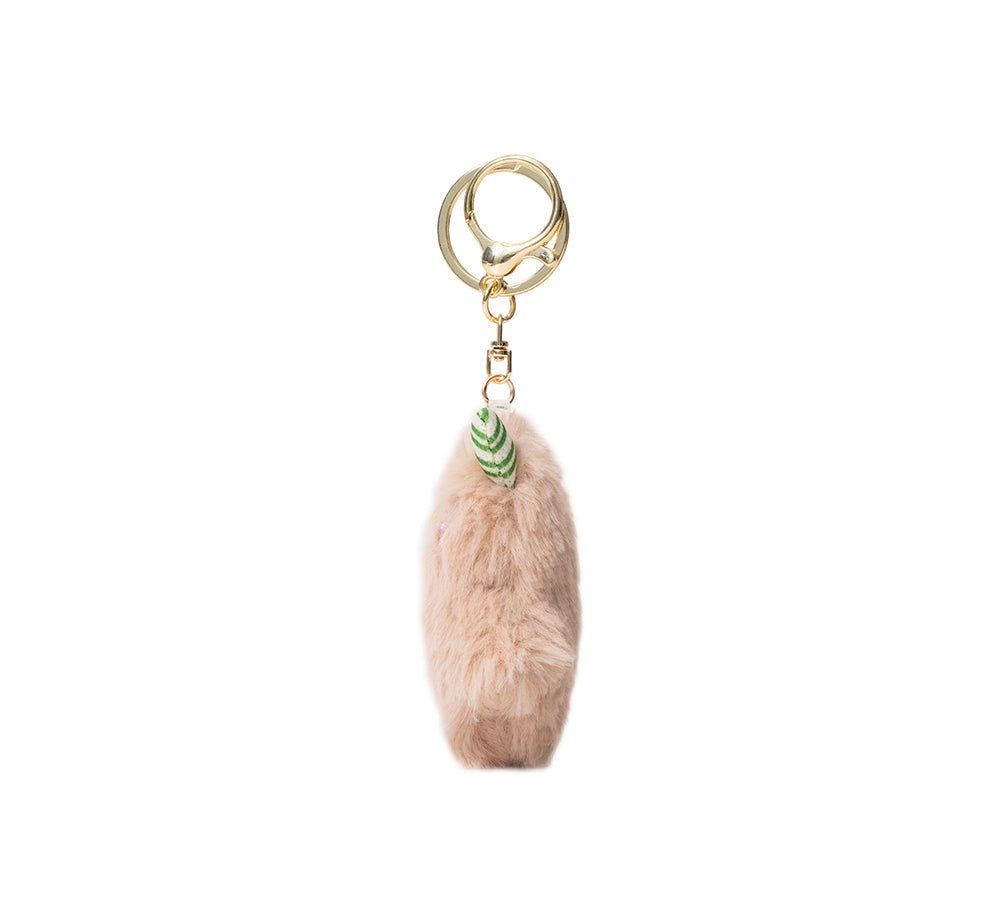 Fluffy Cute Cylin Keyring - keyring - Khaki - One Size - Uggoutlet