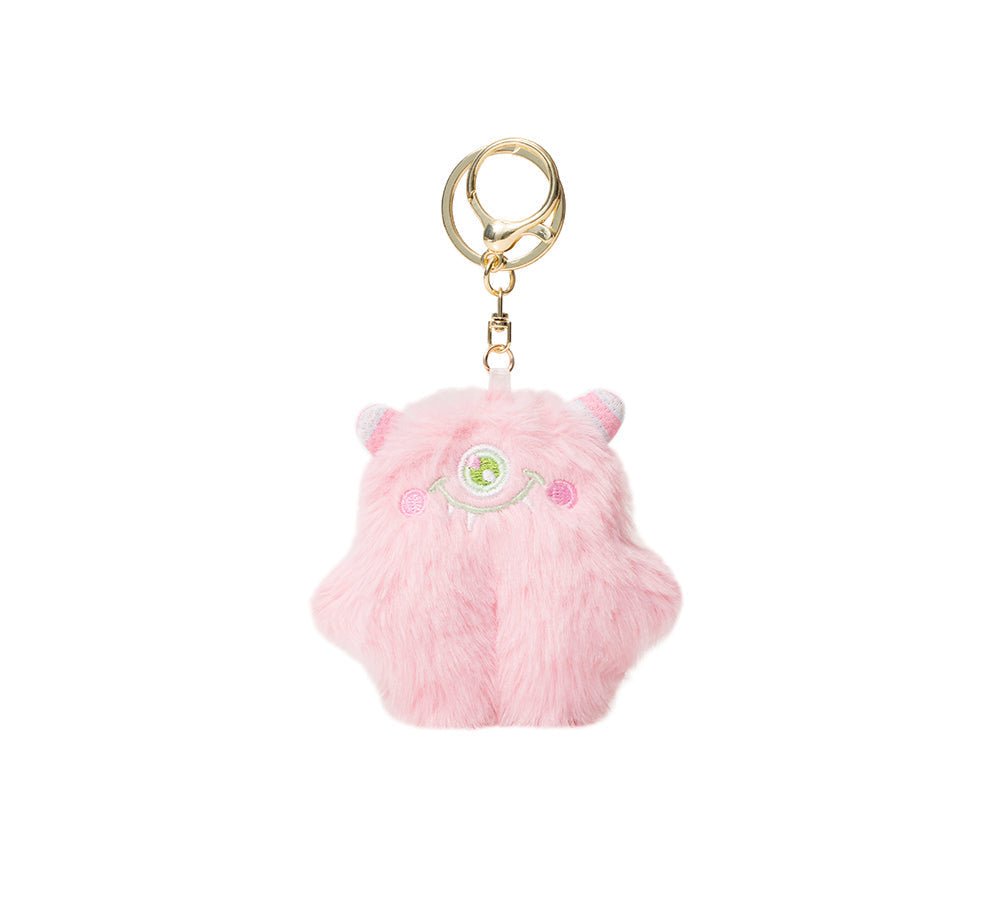 Fluffy Cute Cylin Keyring - keyring - Pink - One Size - Uggoutlet