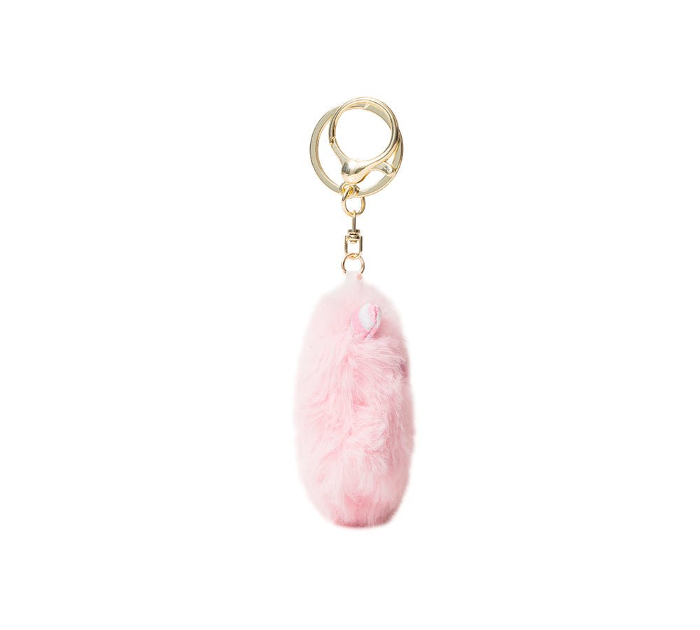 Fluffy Cute Cylin Keyring - keyring - Pink - One Size - Uggoutlet