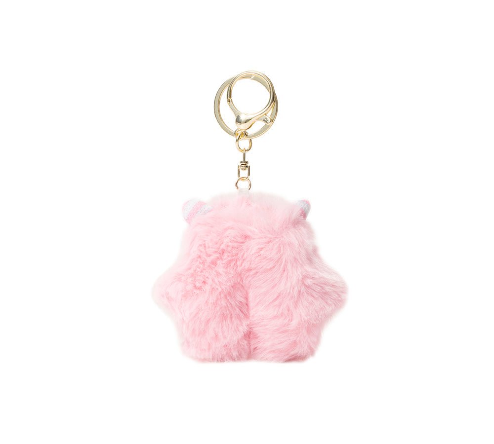 Fluffy Cute Cylin Keyring - keyring - Pink - One Size - Uggoutlet