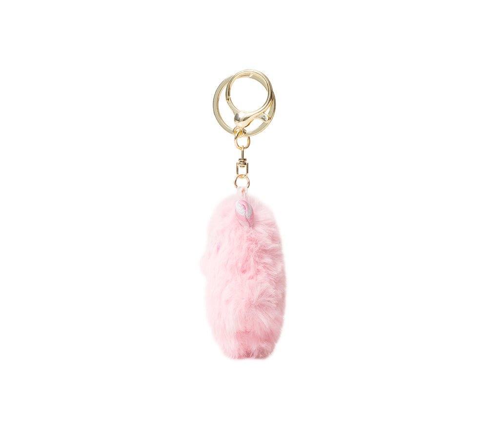 Fluffy Cute Cylin Keyring - keyring - Pink - One Size - Uggoutlet