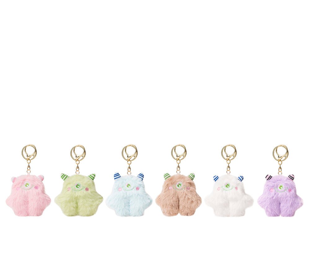 Fluffy Cute Cylin Keyring - keyring - Pink - One Size - Uggoutlet