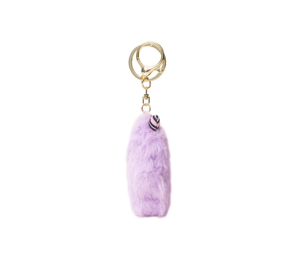 Fluffy Cute Cylin Keyring - keyring - Purple - One Size - Uggoutlet