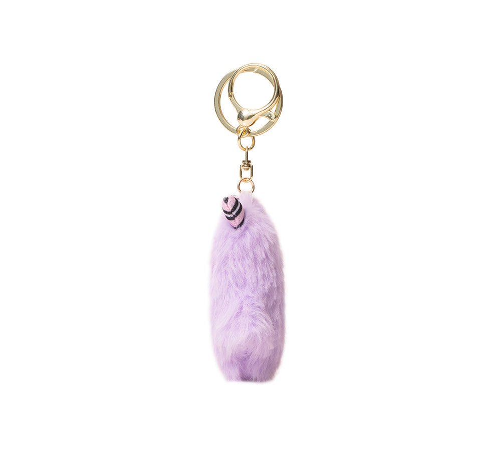 Fluffy Cute Cylin Keyring - keyring - Purple - One Size - Uggoutlet