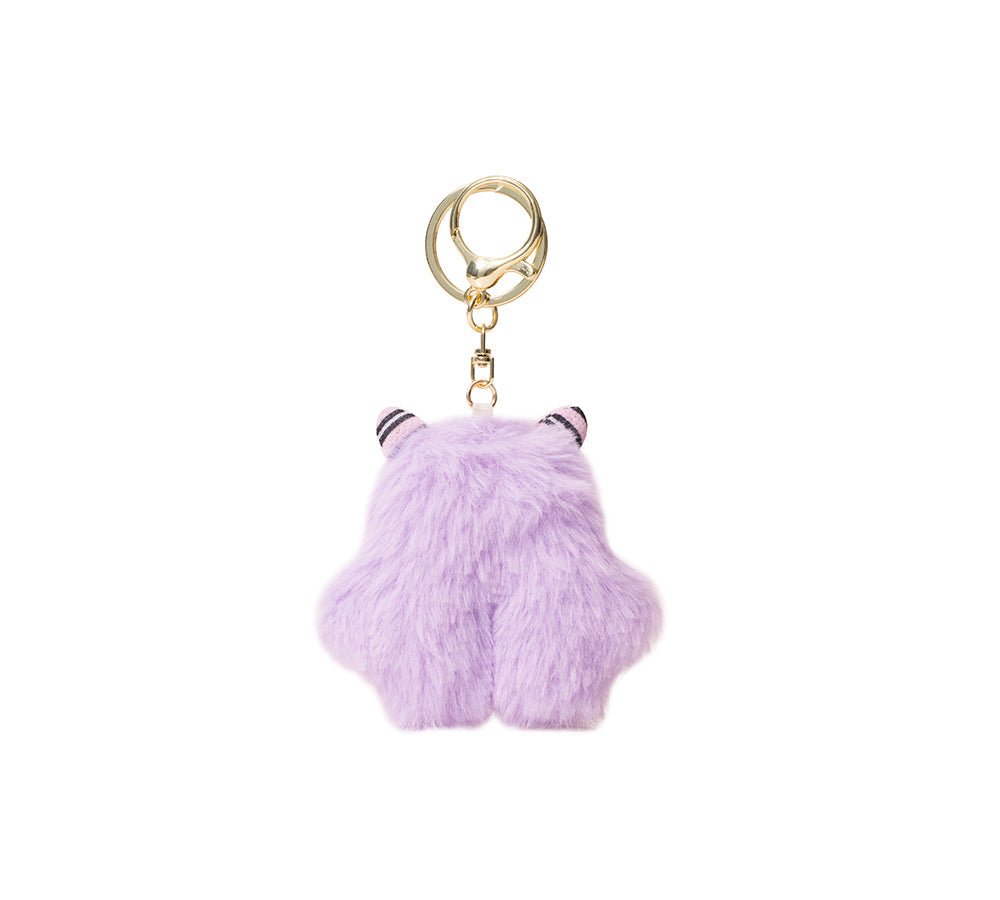 Fluffy Cute Cylin Keyring - keyring - Purple - One Size - Uggoutlet