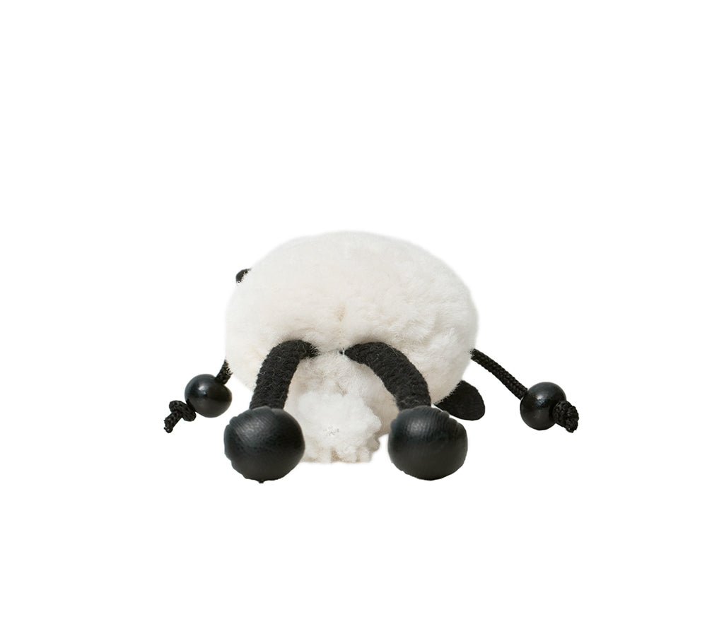 Fluffy Sheepskin Wool Sheep Keyrings - keyring - Cream - One Size - Uggoutlet