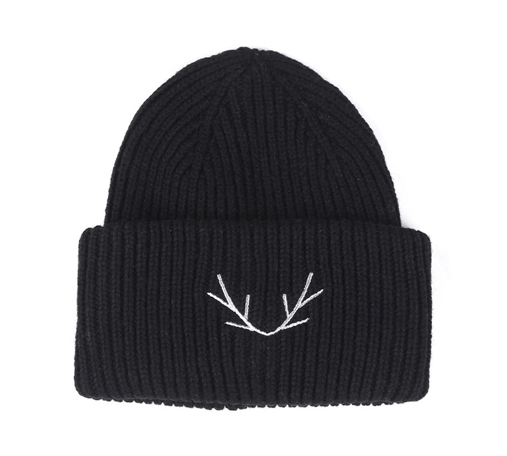 Hats - Antler Beanie Hat Winter Knit
