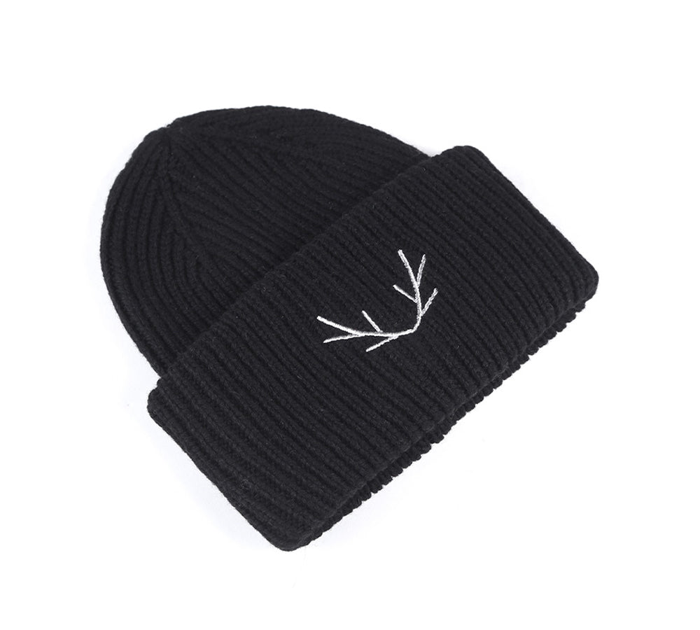 Hats - Antler Beanie Hat Winter Knit