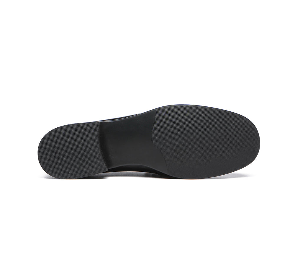 Heels - Leather Low Block Heels Women Katia