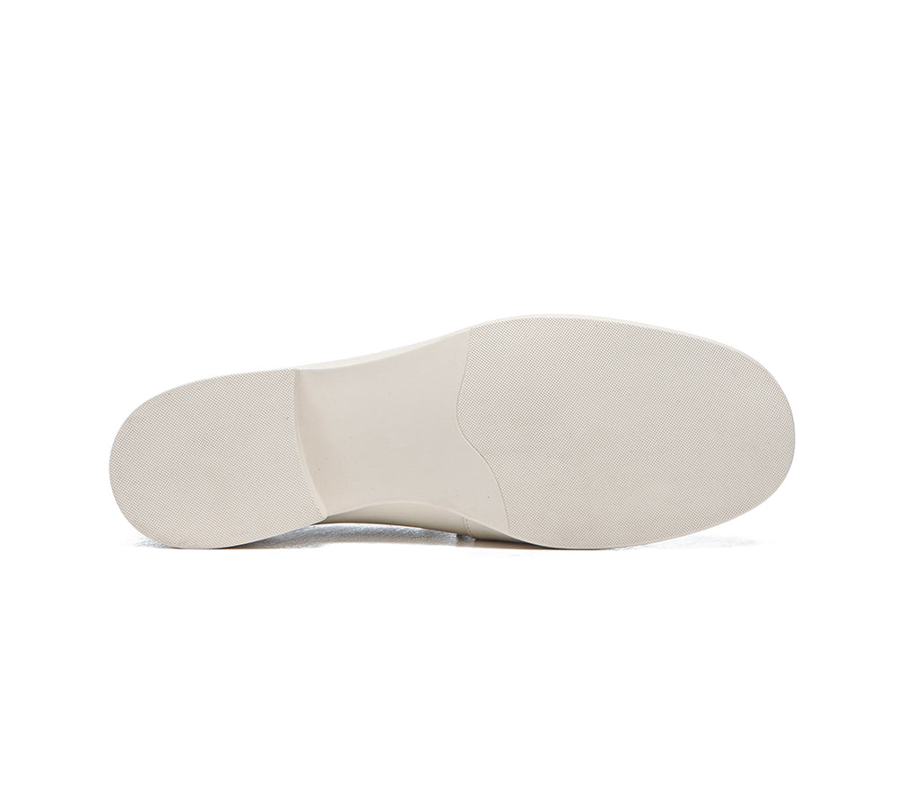 Heels - Leather Low Block Heels Women Katia