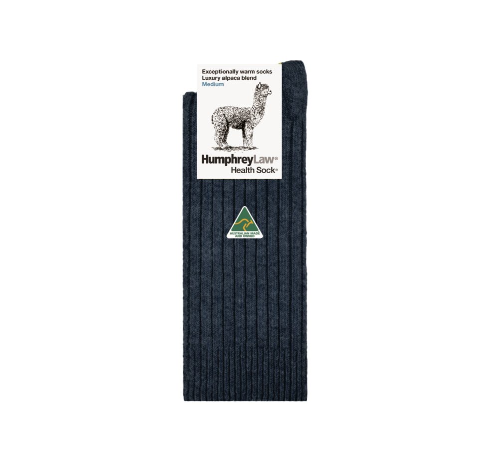 Humphrey Law Alpaca Wool Blend Health Socks - Socks - Charcoal - S - Uggoutlet