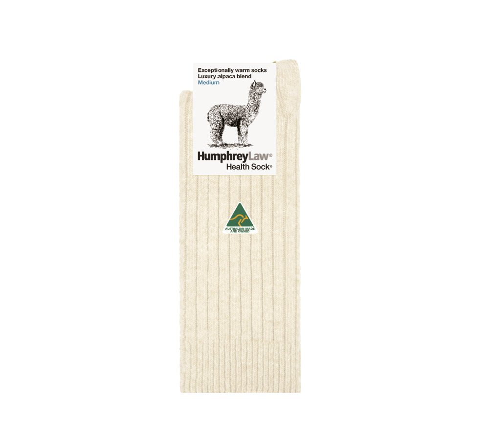 Humphrey Law Alpaca Wool Blend Health Socks - Socks - Natural - S - Uggoutlet