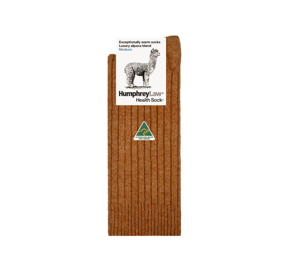 Humphrey Law Alpaca Wool Blend Health Socks - Socks - Nutmeg - S - Uggoutlet
