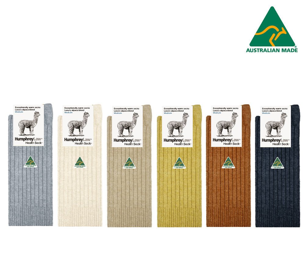 Humphrey Law Alpaca Wool Blend Health Socks - Socks - Silver Grey - S - Uggoutlet