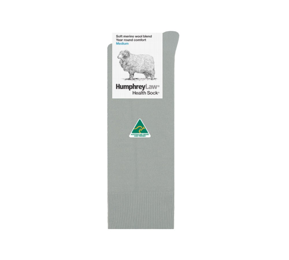 Humphrey Law Men Fine Merino Wool Blend Health Socks - Socks - Silver Grey - M - Uggoutlet