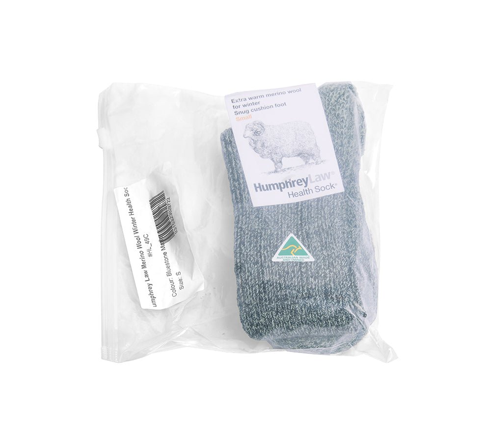 Humphrey Law Merino Wool Winter Health Socks - Socks - Bluestone Marle - S - Uggoutlet