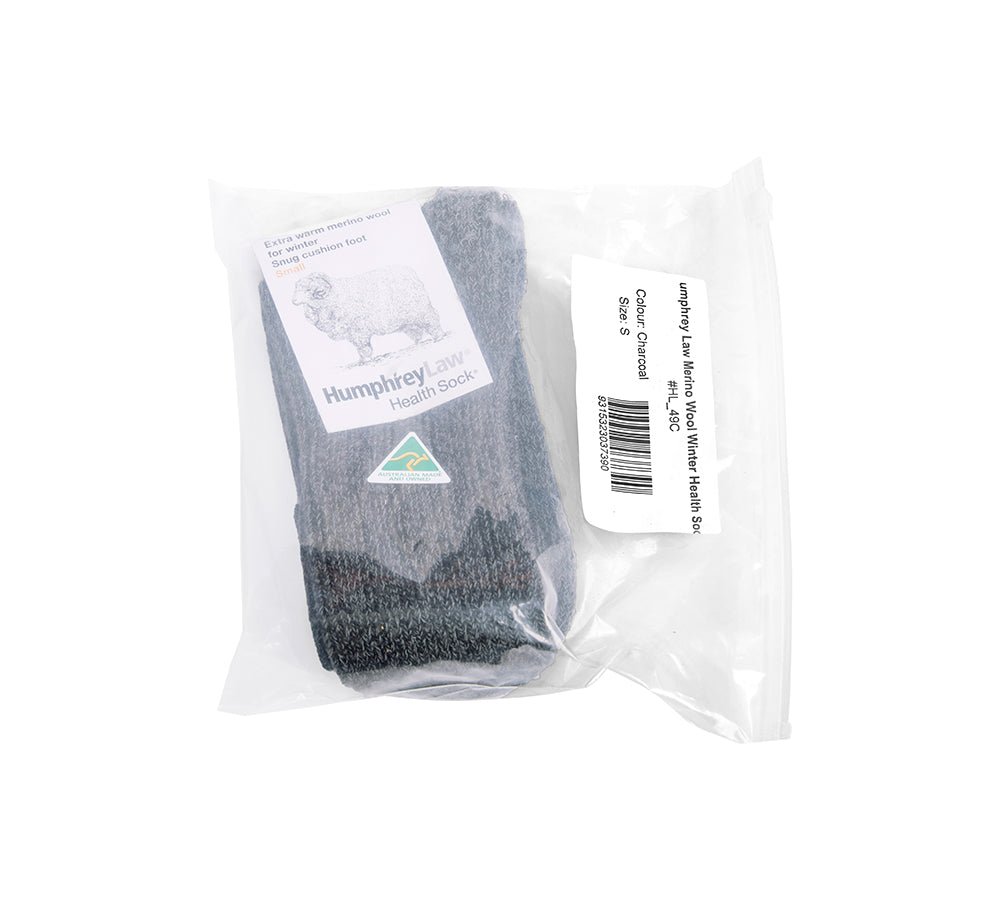 Humphrey Law Merino Wool Winter Health Socks - Socks - Charcoal - S - Uggoutlet