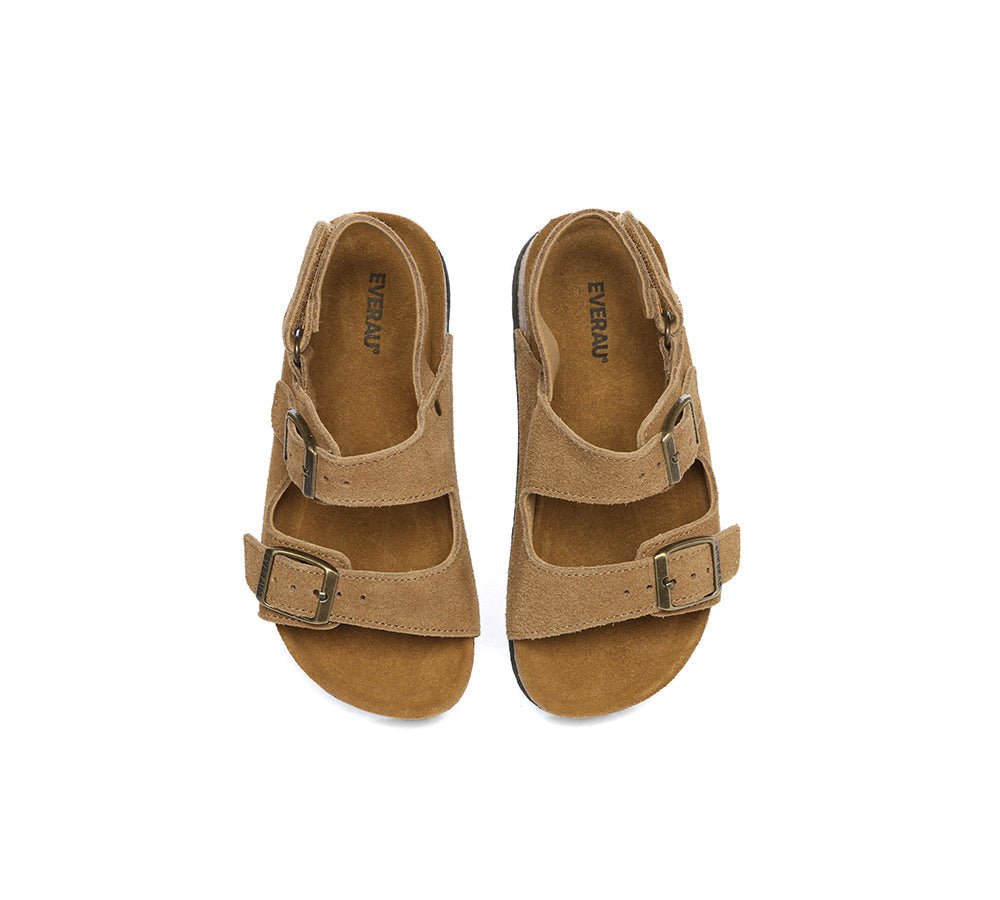Kids Adjustable Straps Hook and Loop Slingback Summer Sandals - Sandals - Chestnut - AU Kids 4 - 5 / EU 21 - 22 - Uggoutlet