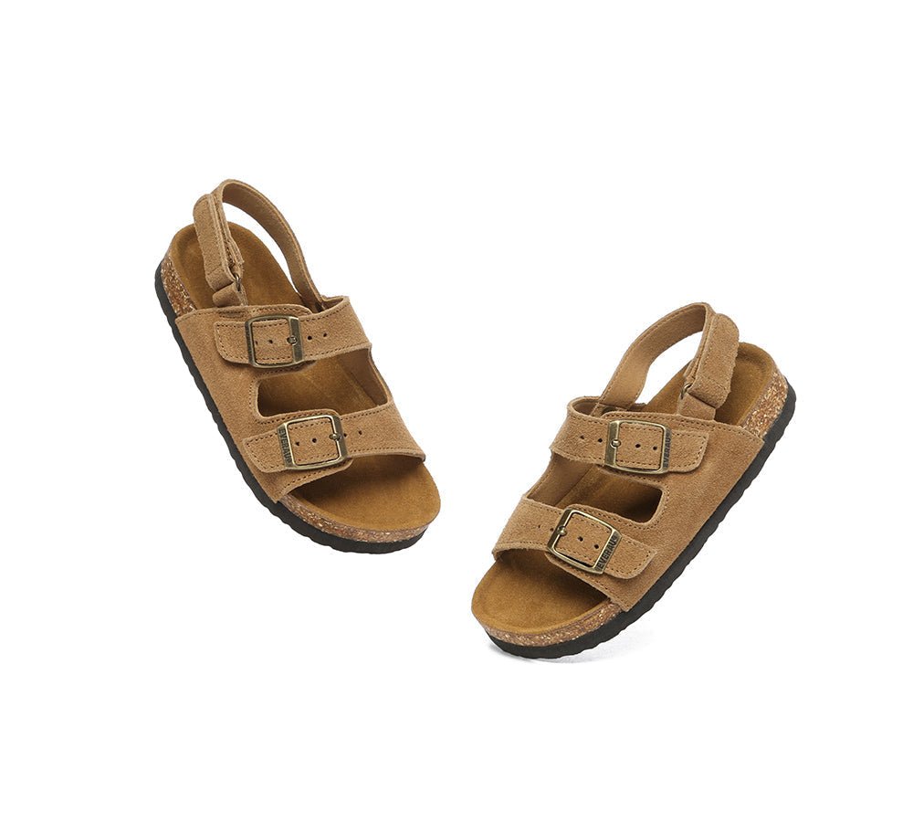 Kids Adjustable Straps Hook and Loop Slingback Summer Sandals - Sandals - Chestnut - AU Kids 4 - 5 / EU 21 - 22 - Uggoutlet