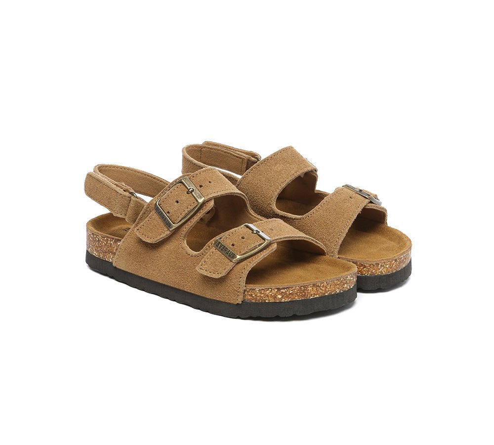Kids Adjustable Straps Hook and Loop Slingback Summer Sandals - Sandals - Chestnut - AU Kids 4 - 5 / EU 21 - 22 - Uggoutlet