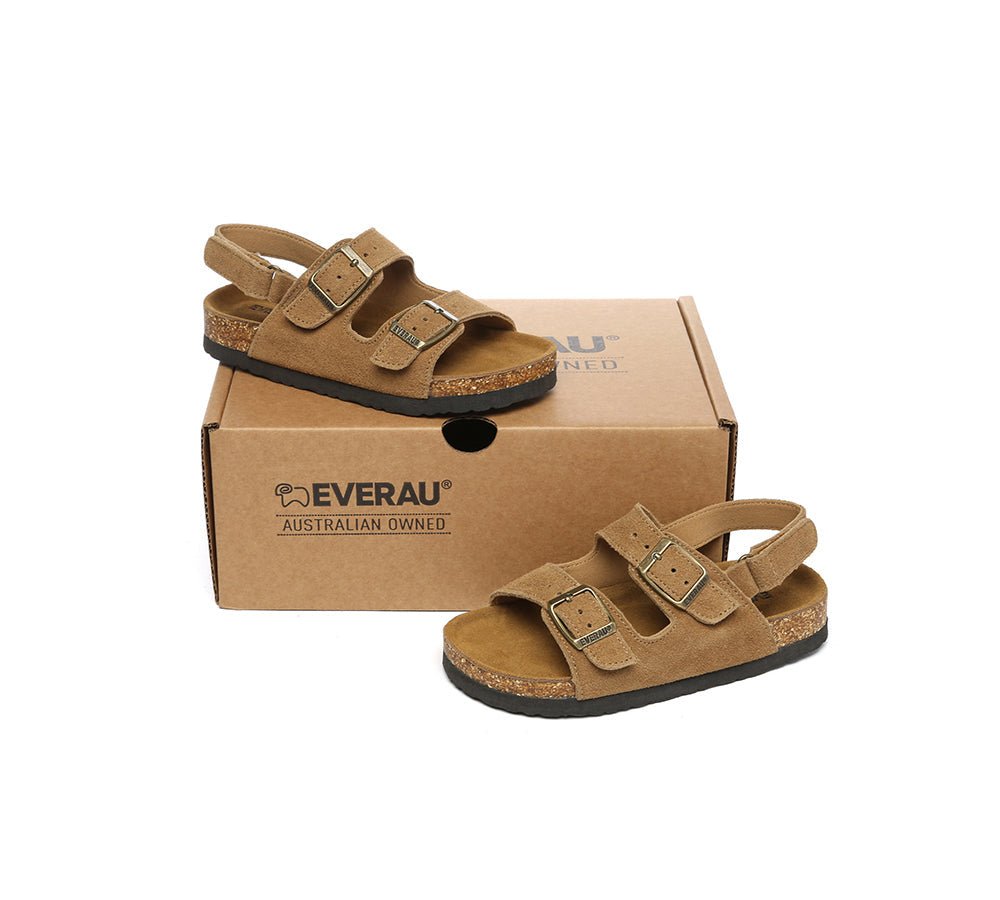 Kids Adjustable Straps Hook and Loop Slingback Summer Sandals - Sandals - Chestnut - AU Kids 4 - 5 / EU 21 - 22 - Uggoutlet