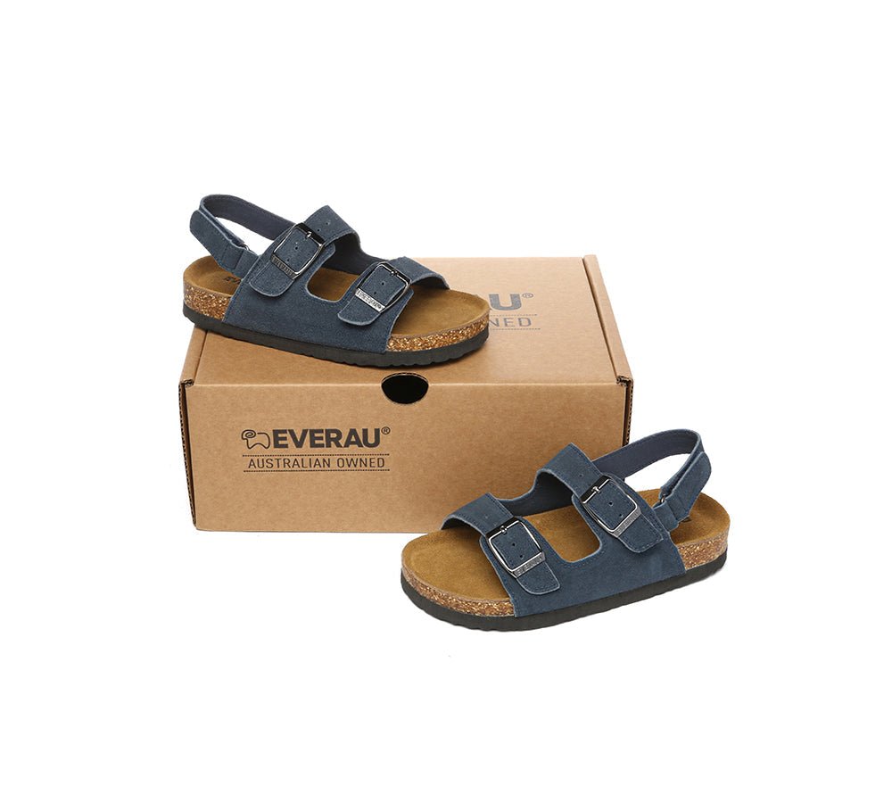 Kids Adjustable Straps Hook and Loop Slingback Summer Sandals - Sandals - Navy Blue - AU Kids 4 - 5 / EU 21 - 22 - Uggoutlet