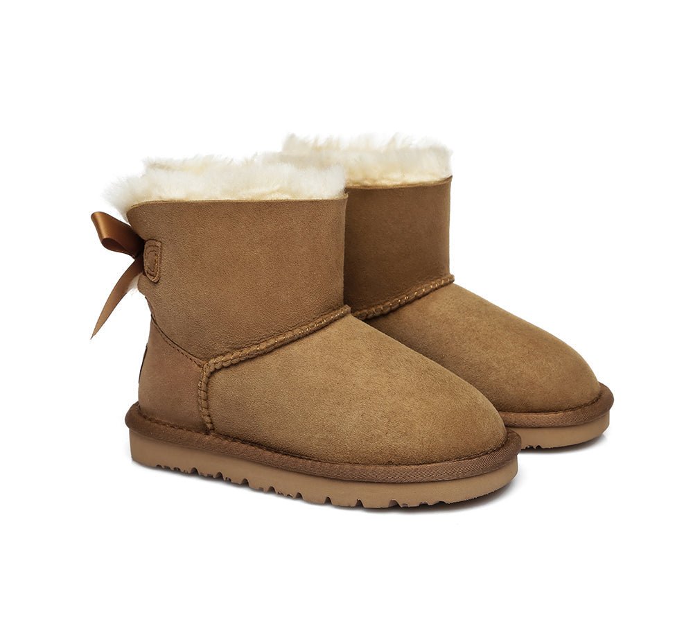Kids Mini Back Bow Boots - UGG Boots - Chestnut - AU Kids 1 - 2 / EU 33 - Uggoutlet