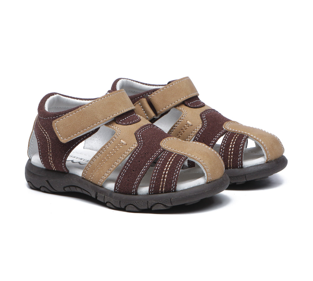 Kids Shoes - Kids Hook And Loop Roma Easy Walk Sandals