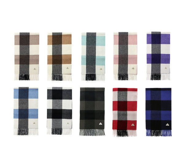 EVERAU® Tartan 100% Wool Scarf EVERAU