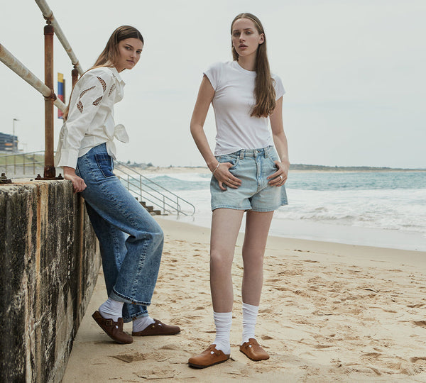 EVERAU® Women Leather Adjustable Buckled Straps Slip-on Flat Sandal Slides Brooklyn EVERAU