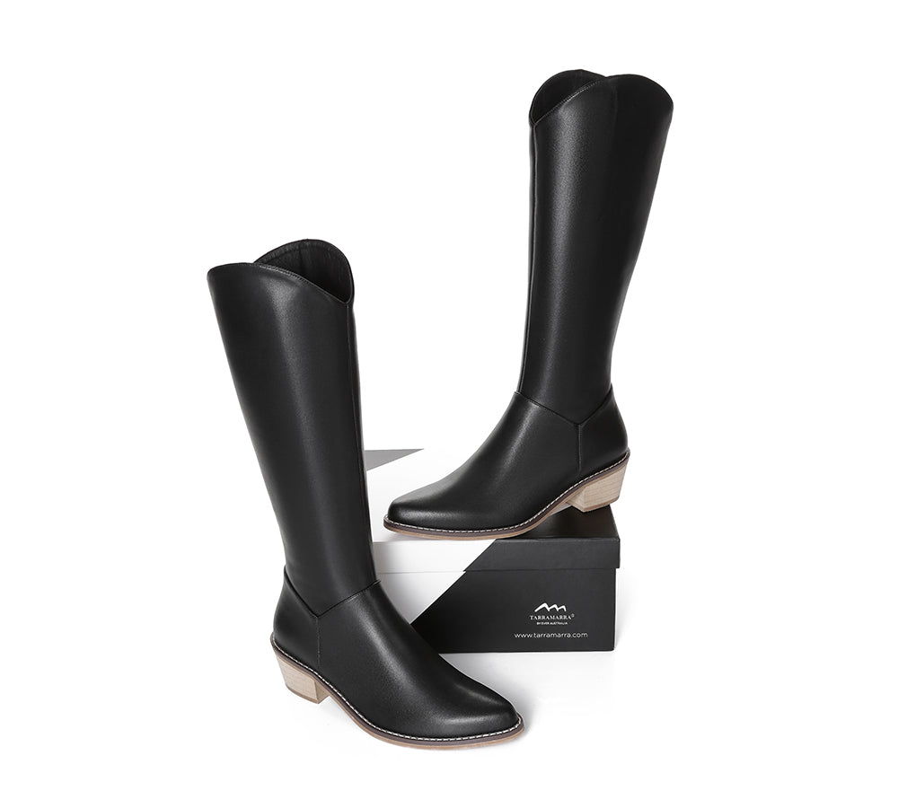 Pretanna leather tall boots on sale