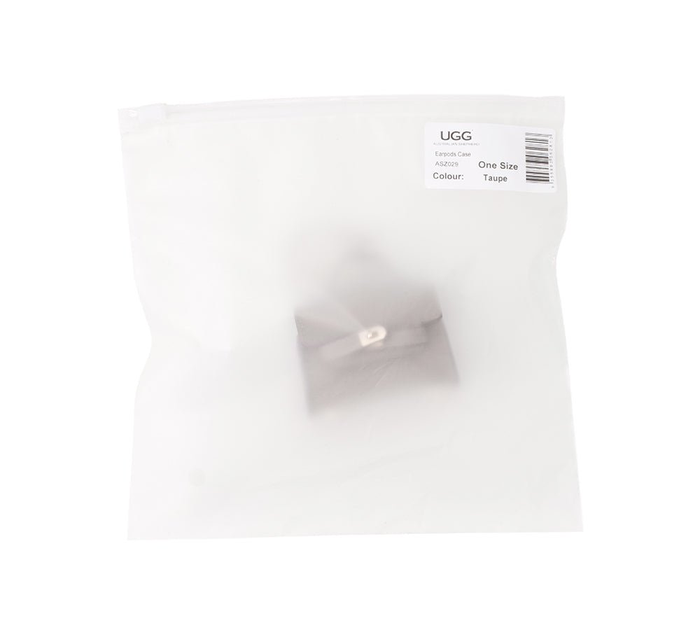 Leather - Look Mini Purse Keyring Earpods Case - Earpods Case - Taupe - One Size - Uggoutlet