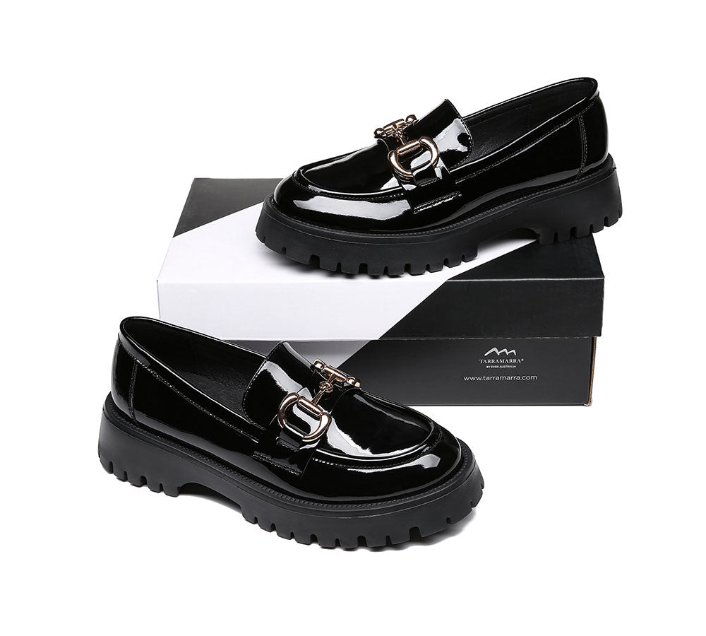 Loafer - Shining Leather Loafer Platform Women Raya