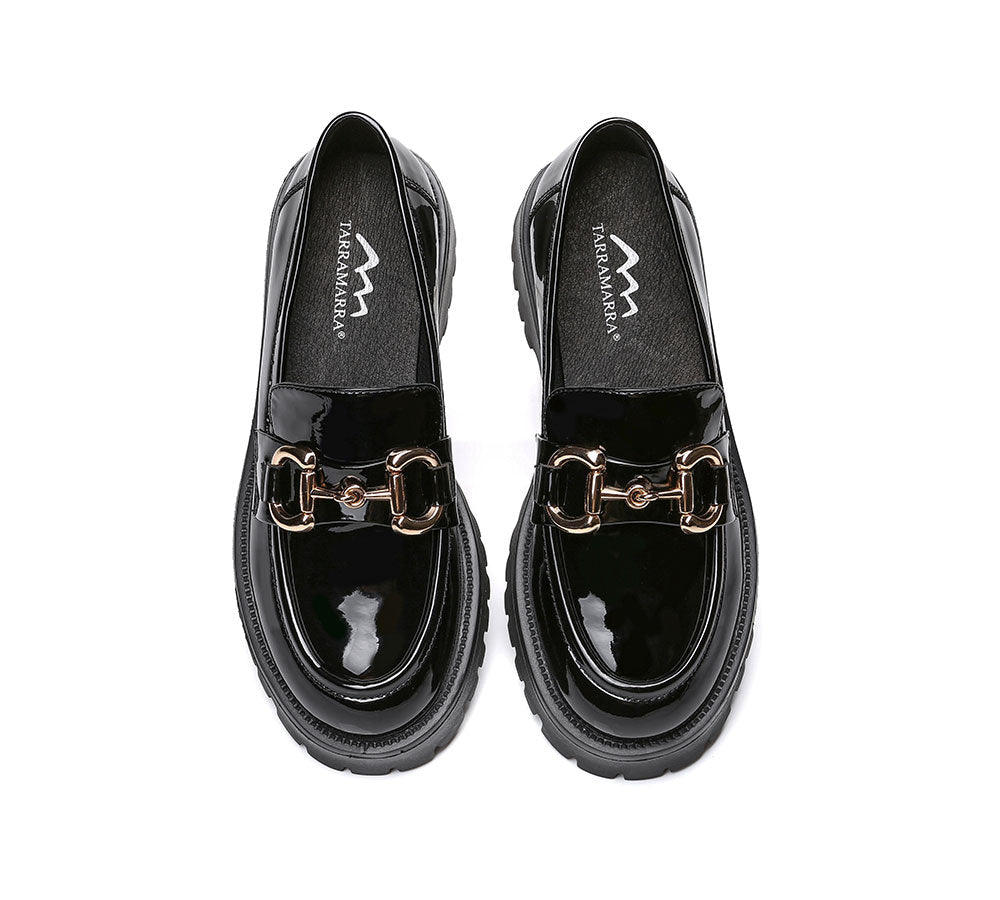 Loafer - Shining Leather Loafer Platform Women Raya