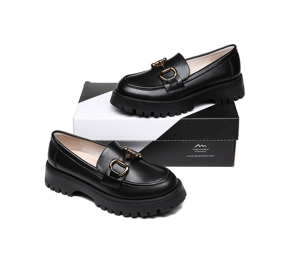 Loafer - Shining Leather Loafer Platform Women Raya