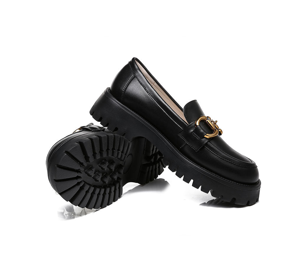 Loafer - Shining Leather Loafer Platform Women Raya