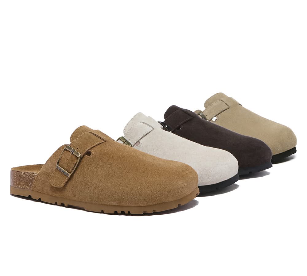 Men Adjustable Buckled Straps Slip - on Flat Sandal Slides Large Size Mason - Slides - Chestnut - AU Ladies 14 / AU Men 12 / EU 45 - Uggoutlet