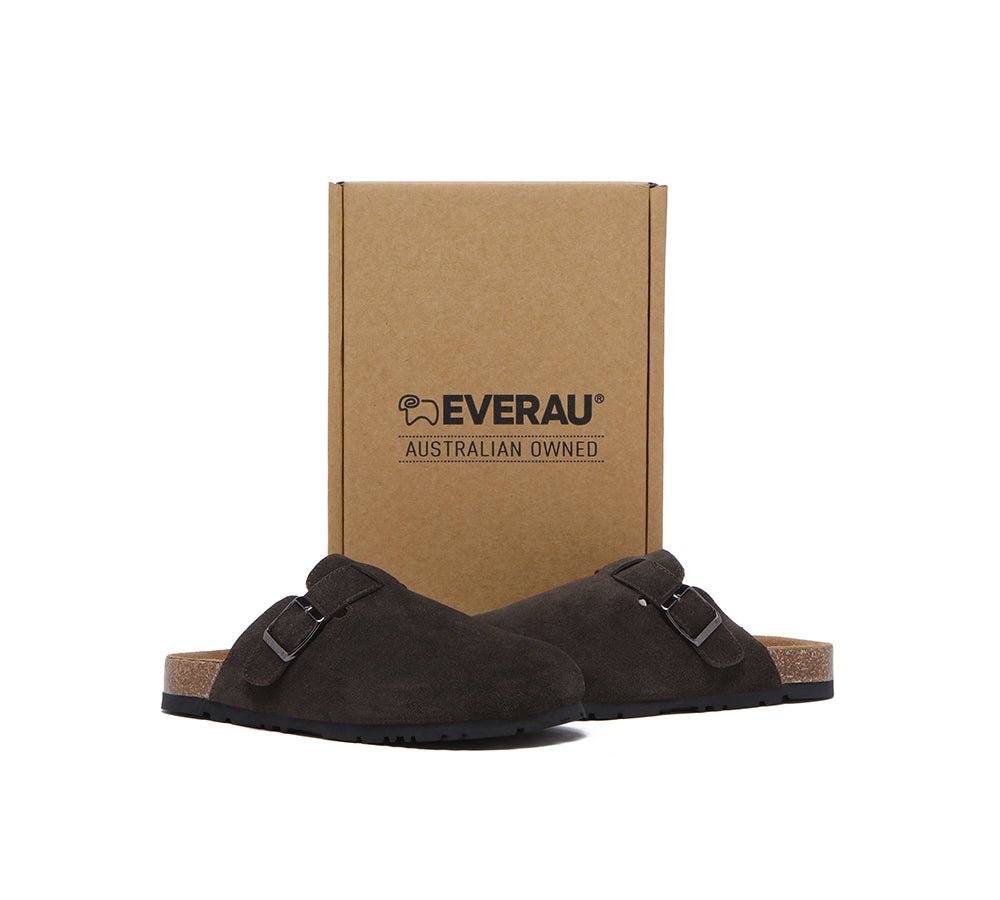 Men Adjustable Buckled Straps Slip - on Flat Sandal Slides Large Size Mason - Slides - Chocolate - AU Ladies 14 / AU Men 12 / EU 45 - Uggoutlet