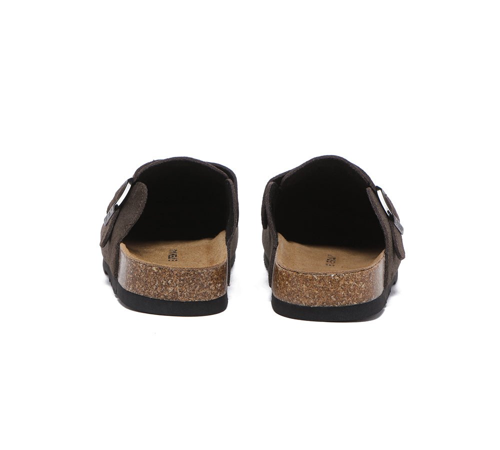 Men Adjustable Buckled Straps Slip - on Flat Sandal Slides Large Size Mason - Slides - Chocolate - AU Ladies 14 / AU Men 12 / EU 45 - Uggoutlet