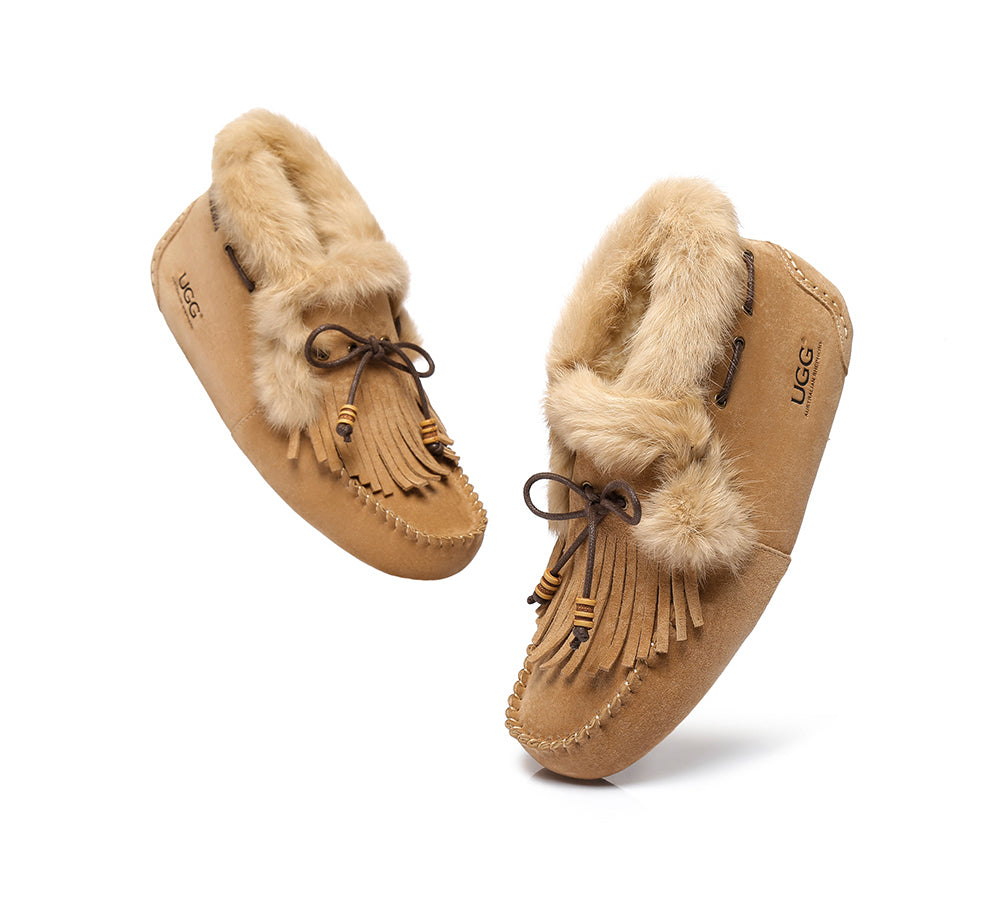 Moccasins - AS UGG High Top Women Tassel Suna Moccasins Slippers